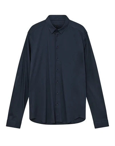 Mos Mosh Gallery - MMGMarco Jersey Skjorte - Navy